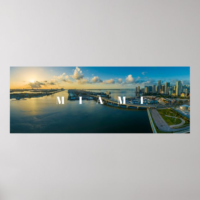 Poster Foto de Miami Panorama (Frente)
