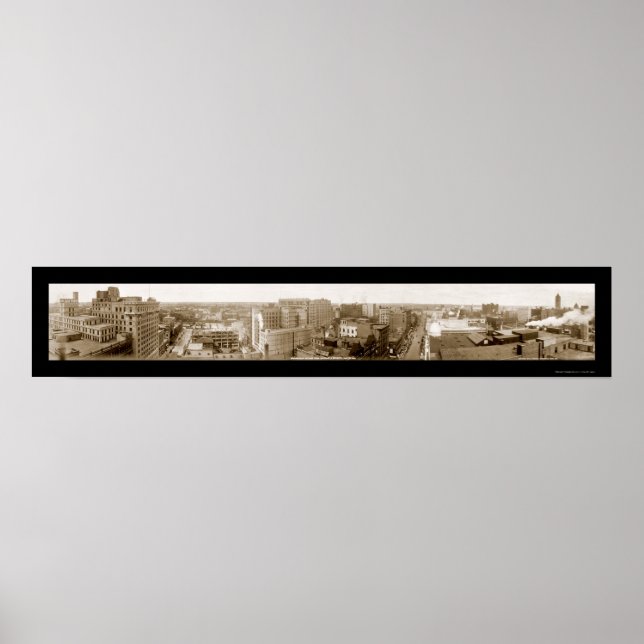 Poster Foto de Minneapolis MN Skyline 1911 (Frente)