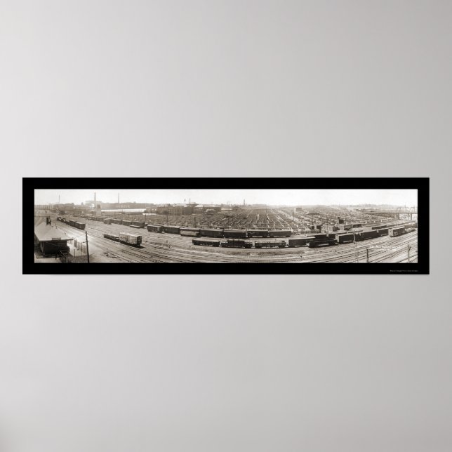 Poster Foto de Omaha NE Stockyards 1916 (Frente)