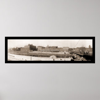 Poster Foto de Oswego NY Riverfront 1909