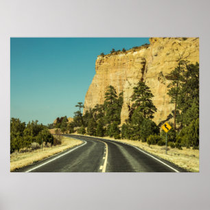 Poster Foto de Paisagem na Estrada dos EUA