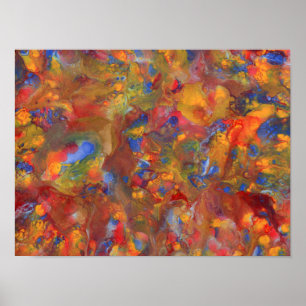 Poster Foto de pintura em acrílico com Abstrato de veia D