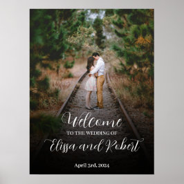 Poster Foto de Placa de Casamento: Personalize seu Casame