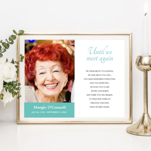 Poster Foto de poema fúnebre Turquesa Até nos encontrarmo (Criador carregado)