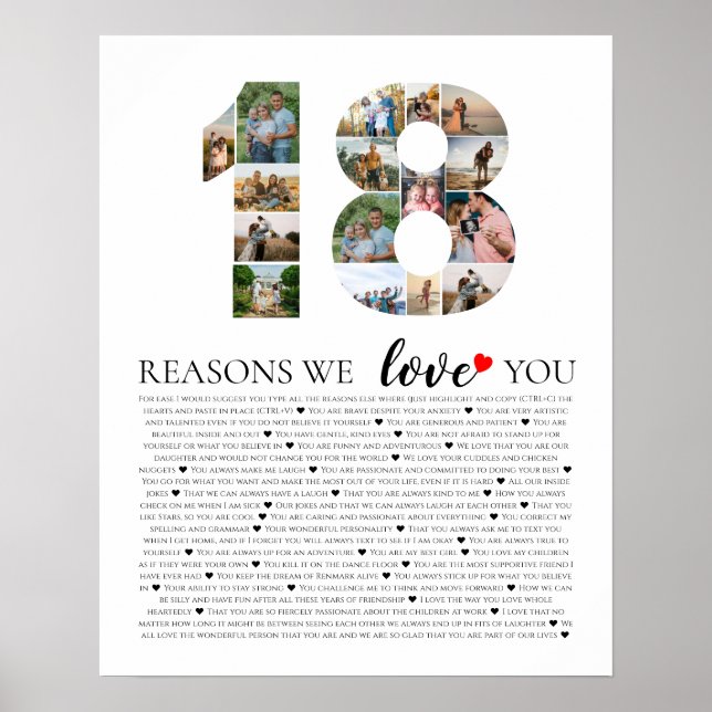 Poster foto de razões adultas para o 18º aniversário pela (Frente)