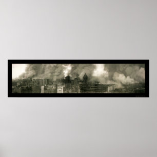 Pôster Foto de San Francisco CA Burning 1906b