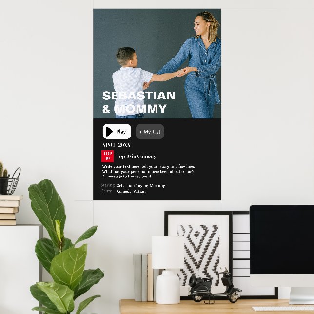 Poster Foto de Sinopse de Filme Personalizado (Escritório em casa)