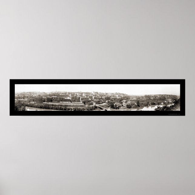 Pôster Foto de Train & City Lynchburg 1915 (Frente)