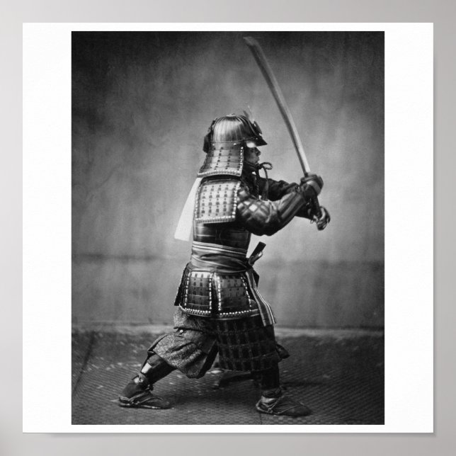 Pôster Foto de um Samurai C. 1860 (Frente)