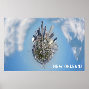 Poster Foto de Viagem do Skyline de Nova Orleans