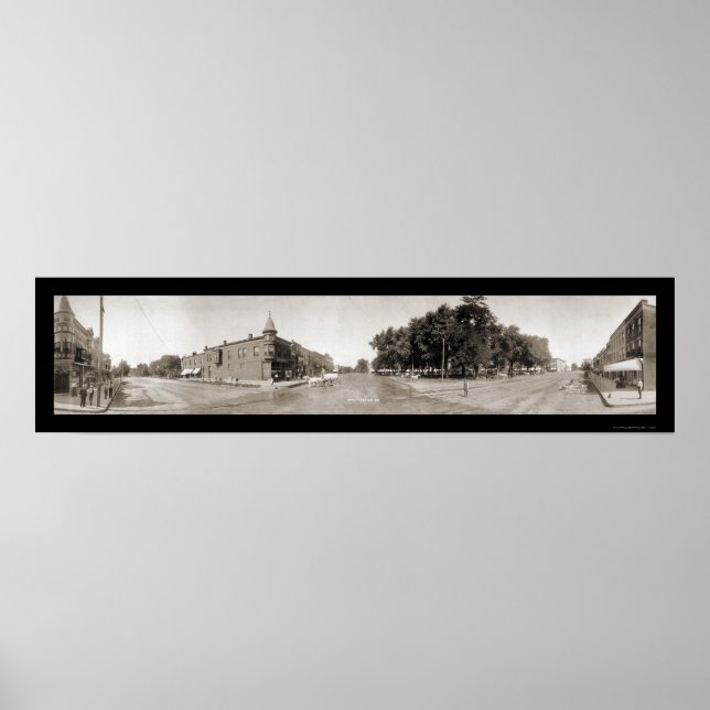 Pôster Foto de Washington Iowa Panorama 1907 (Frente)