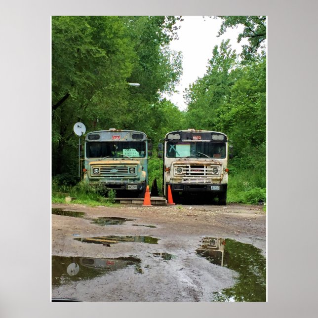 Poster Foto do Antigo Barramento Escolar (Frente)