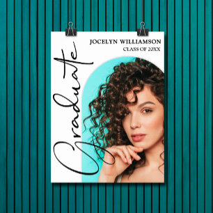 Poster Foto do Arco de Script de Graduação Chic