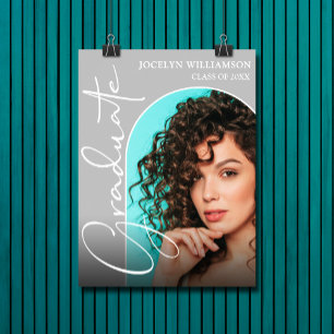 Poster Foto do Arco de Script de Graduação Chic