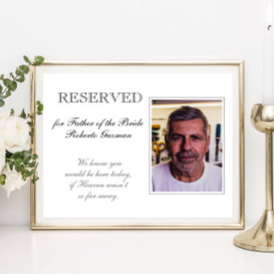 Poster Foto do Assento Memorial do Pai da Noiva Casamento