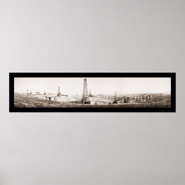 Poster Foto do Campo de Petróleo McKittrick 1910 (Frente)