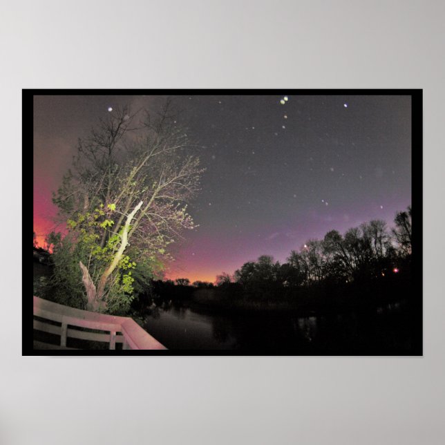 Poster Foto do Céu Noturno (Frente)