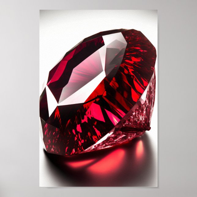 Poster Foto do close-up da macro de gemstone Ruby (Frente)