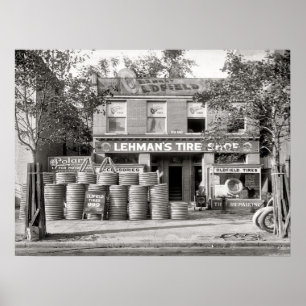 Pôster Foto do Compro Vintage Tire, Mecânica, Personaliza