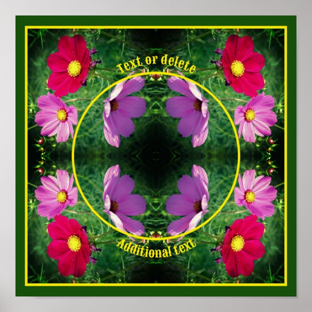 Poster Foto do Cosmos Flowers Cria sua própria foto (Frente)
