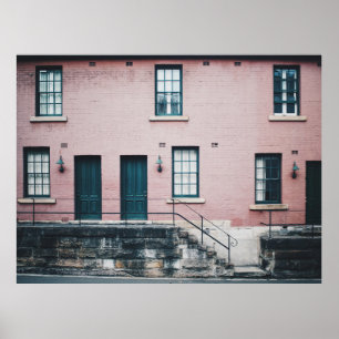 POSTER FOTO DO EDIFÍCIO COM ESCADAS