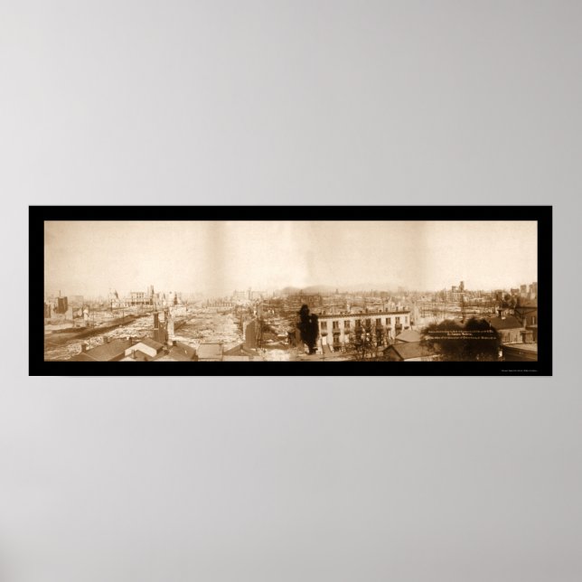 Pôster Foto do excelente Fire Chicago 1871 (Frente)