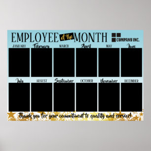 Poster Foto do funcionário da exibição de reconhecimento 