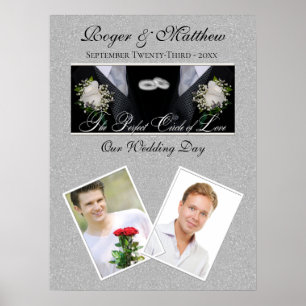 Poster Foto do Grooms Dois Tuxes do Dia de Casamento do G