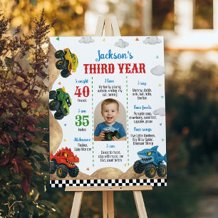 Poster Foto do Marco do Aniversário de criança de Caminhã