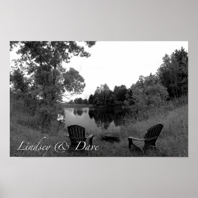 Pôster Foto do Noivado Lindsey & Dave (Frente)