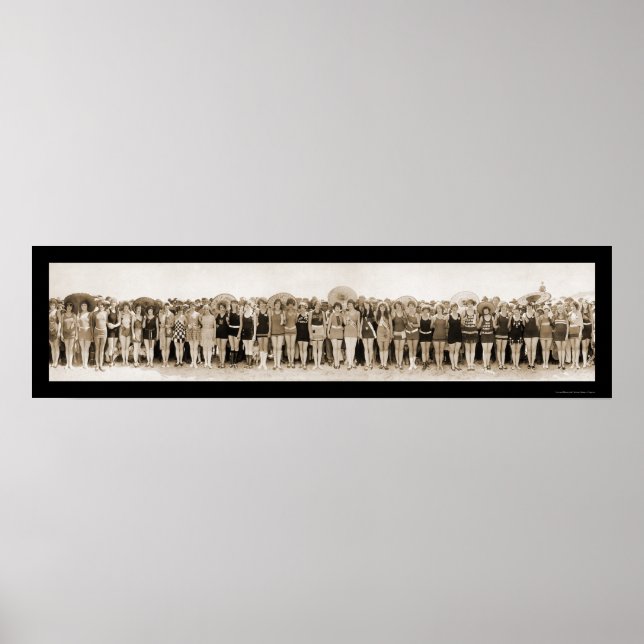 Poster Foto do Pageant da Bela Banheira 1925 (Frente)