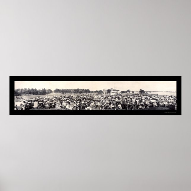 Pôster Foto do Panorama do Automóvel 1909 (Frente)