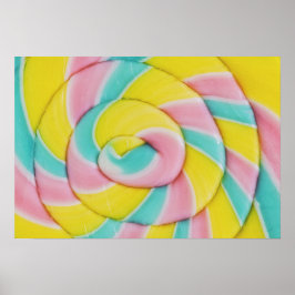 Poster Foto do Pastel Rainbow Spiral Candy