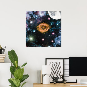 Poster Foto do Planeta Hubble Celestial Galaxy Nebula