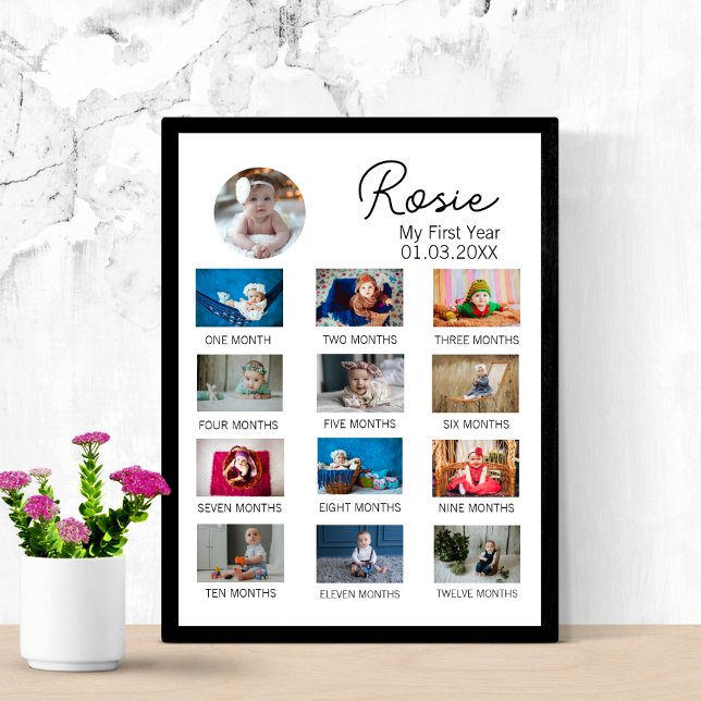 Poster Foto do primeiro aniversario de Bebês de primeiro  (Criador carregado)