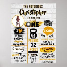 Poster Foto do primeiro aniversario de Milestone de Um Hi