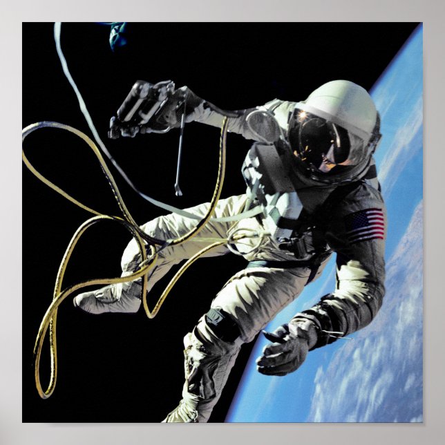 Poster Foto do Primeiro Astronauta Americano Spacewalk da (Frente)