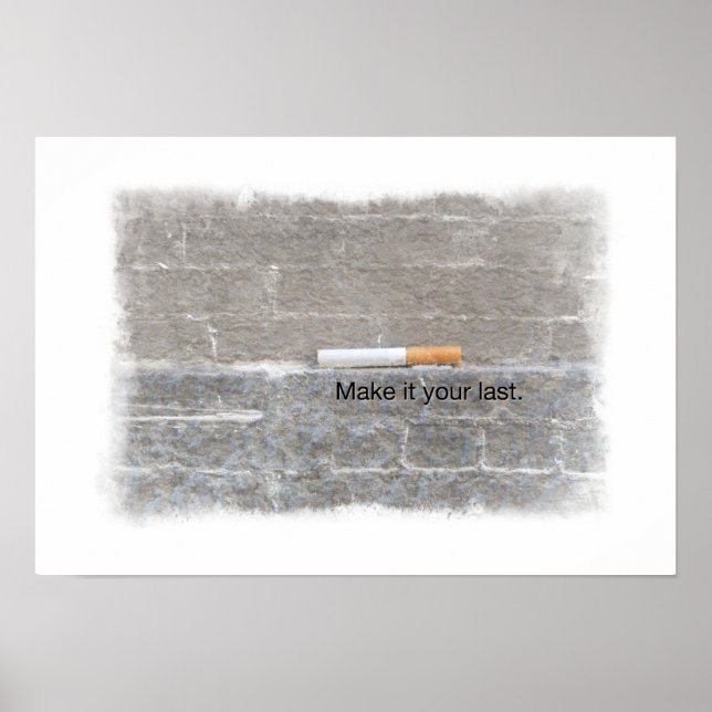 Pôster Foto do seu último cigarro para deixar de fumar (Frente)