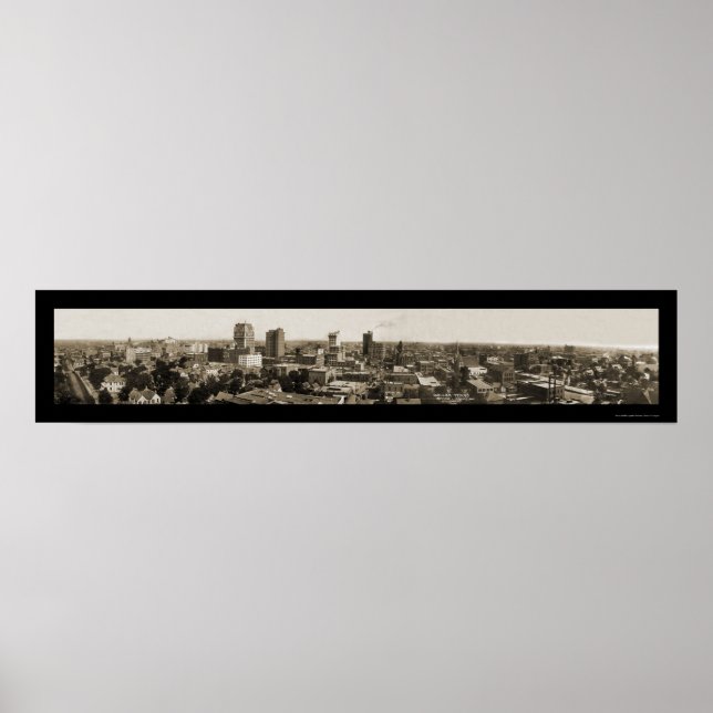 Poster Foto do Skyline Dallas TX 1912 (Frente)