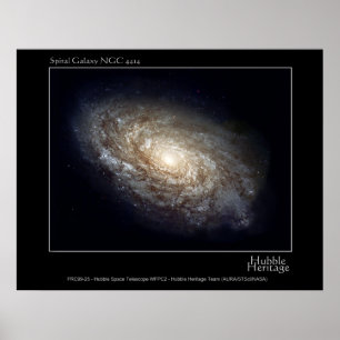 Pôster Foto do telescópio da galáxia espiral NGC 4414