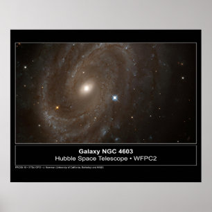 Poster Foto do telescópio da galáxia NGC 4603 Hubble