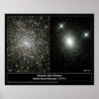 Poster Foto do Telescópio do Hubble do Star Clusters
