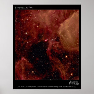 Pôster Foto do telescópio do Supernova 1987A Hubble