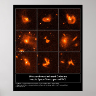 Pôster Foto do Telescópio Hubble Galáxias Infared