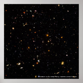 Poster Foto do telescópio Hubble Ultra Deep Field Galaxie