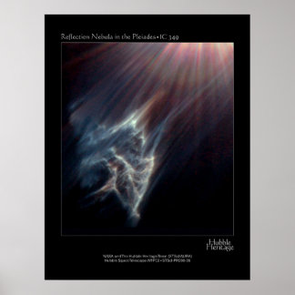 Poster Foto do Telescópio Nebual Hubble, da Pleiades IC 3