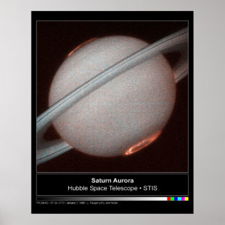 Pôster Foto do Telescópio Saturn Aurora Hubble