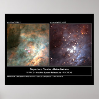 Pôster Foto do Telescópio Trapezium Cluster Hubble