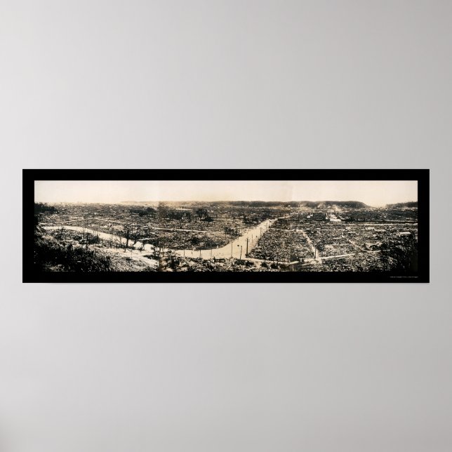 Pôster Foto do Terremoto Yokohama 1923 (Frente)