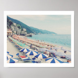 Poster Foto do Viagem de praia Cinque Terre Italy Vintage